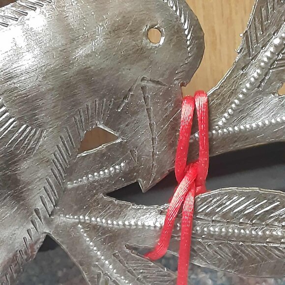 Handmade Three Stone Steps Haitian Metal art Dove of peace with Olive Branch NWT - Picture 12 of 14